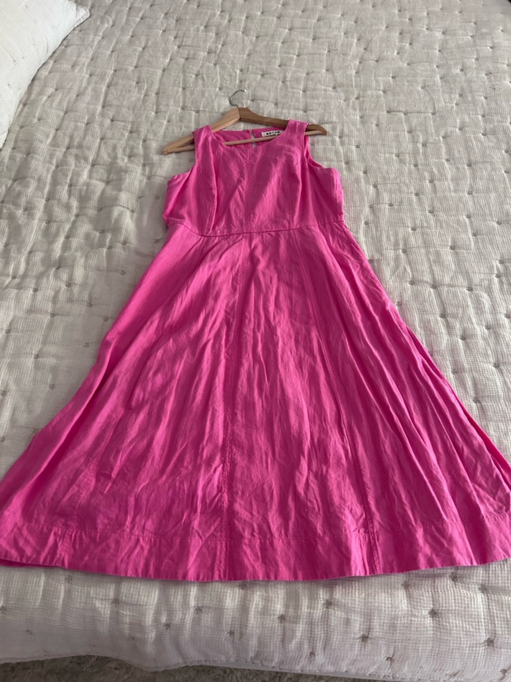Boden Hot Pink Linen Carla Dress - size 10 Petite